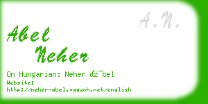 abel neher business card